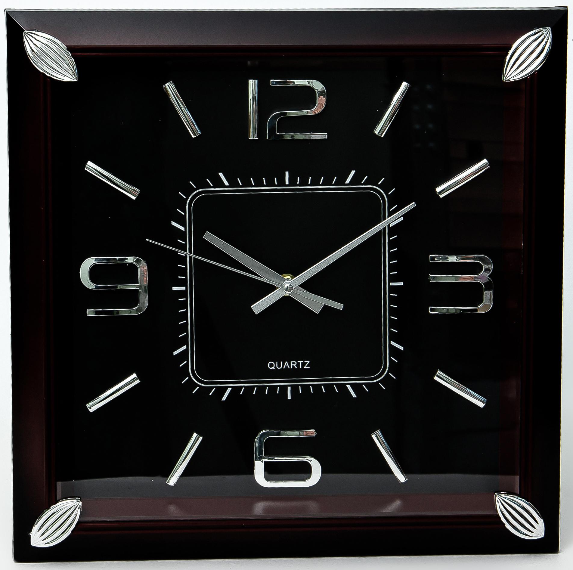 Часы настенные квадратные Home art "ТРАДИЦИЯ" 34,8x34,8 см Артикул 152-33014