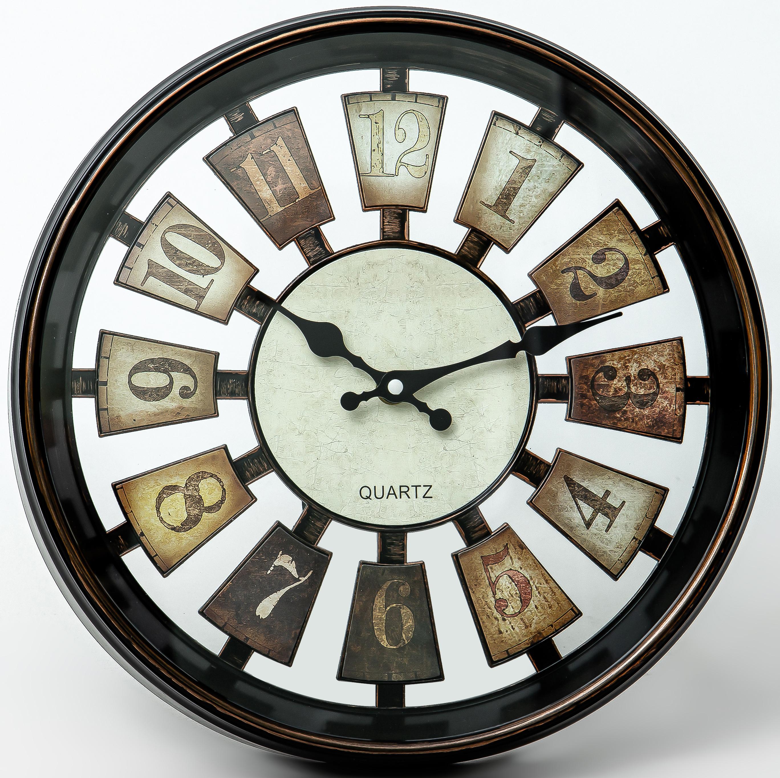 Часы настенные круглые Home art "РУЛЕТКА ТЕМНЫЙ" 30,5 см