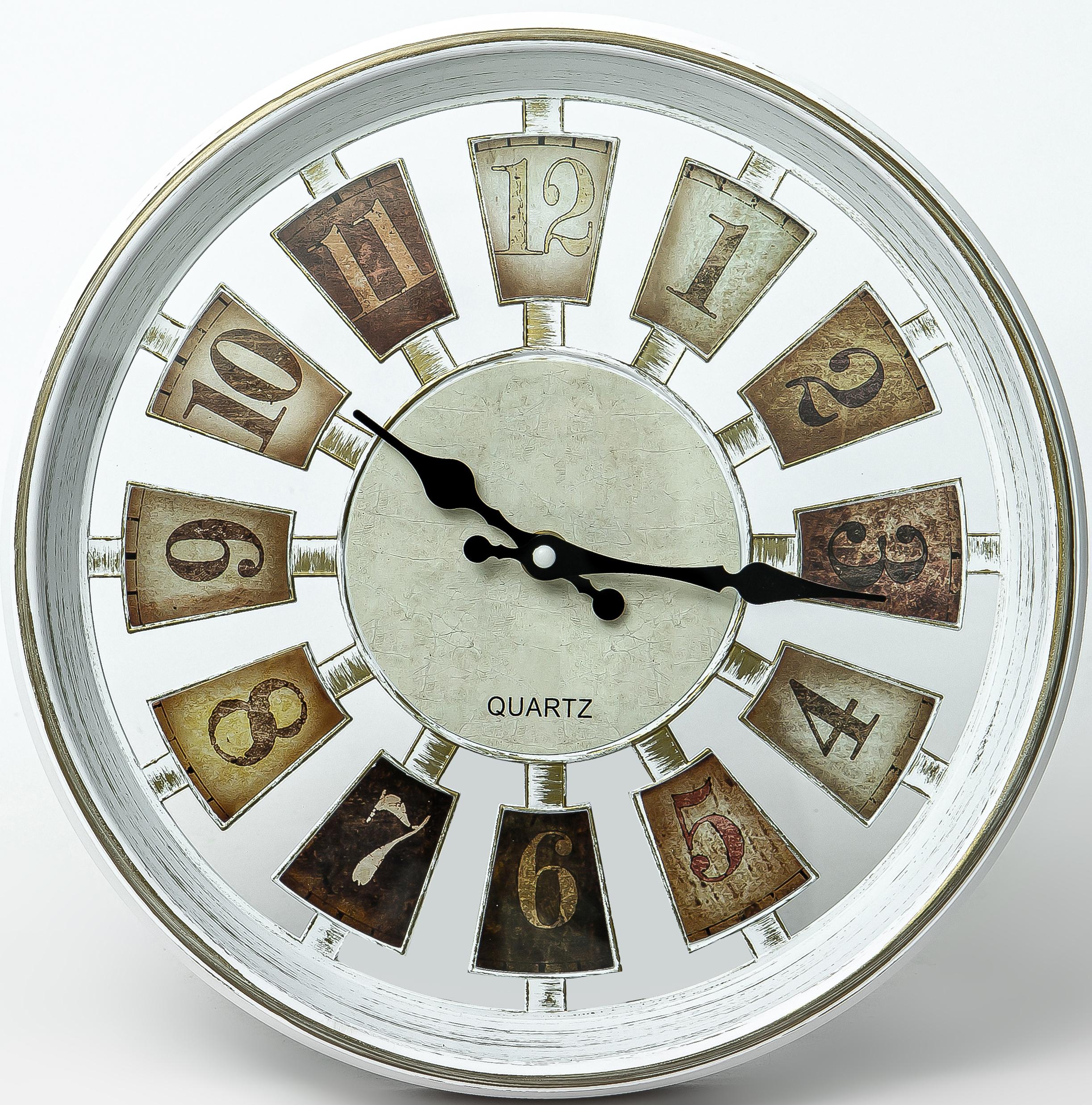 Часы настенные круглые Home art "РУЛЕТКА СВЕТЛЫЙ" 30,5 см