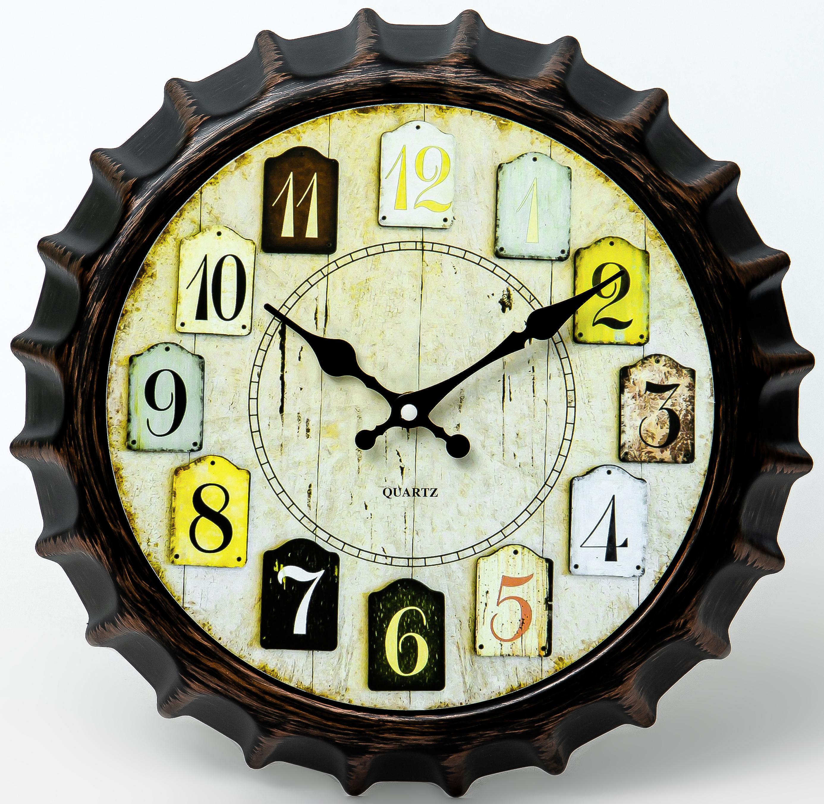Часы настенные круглые Home art "ШТУРВАЛ СВЕТЛЫЙ" 30,2 см