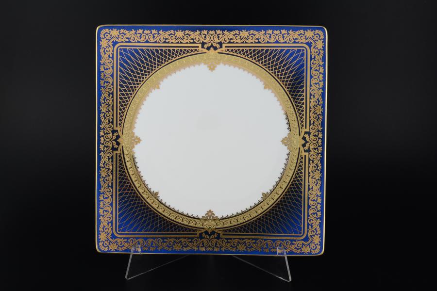 Комплект тарелок 27 см квадратные Elegance Blueshadow Gold (6 шт)