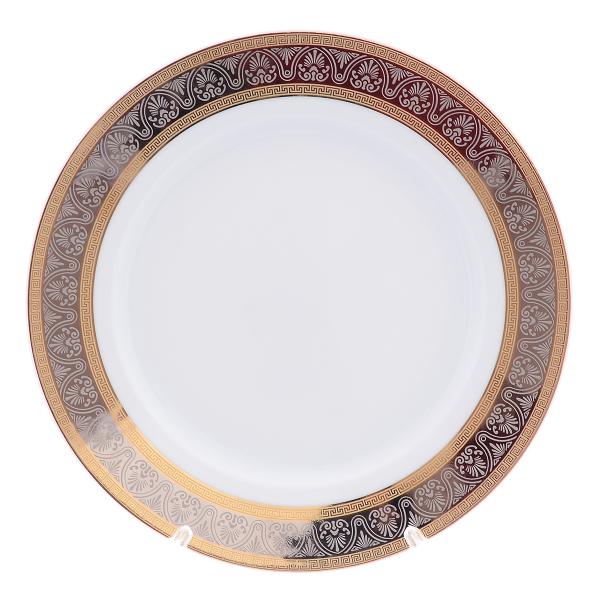 Комплект тарелок Thun Опал широкий кант платина золото 19 см(6 шт)