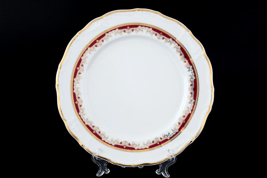 Комплект тарелок Thun Мария Луиза Красная лилия 27см (6 шт)
