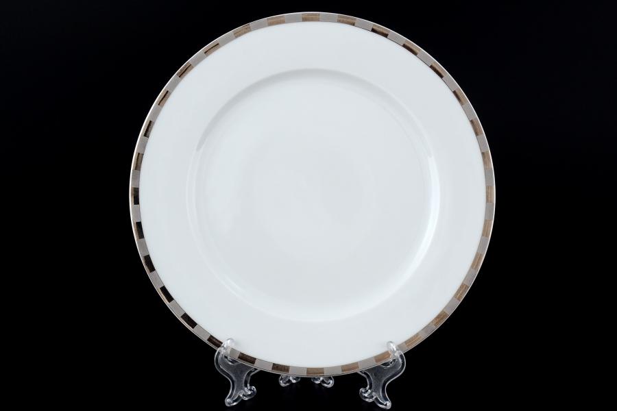 Комплект тарелок Thun Опал платиновые пластинки 21 см(6 шт)