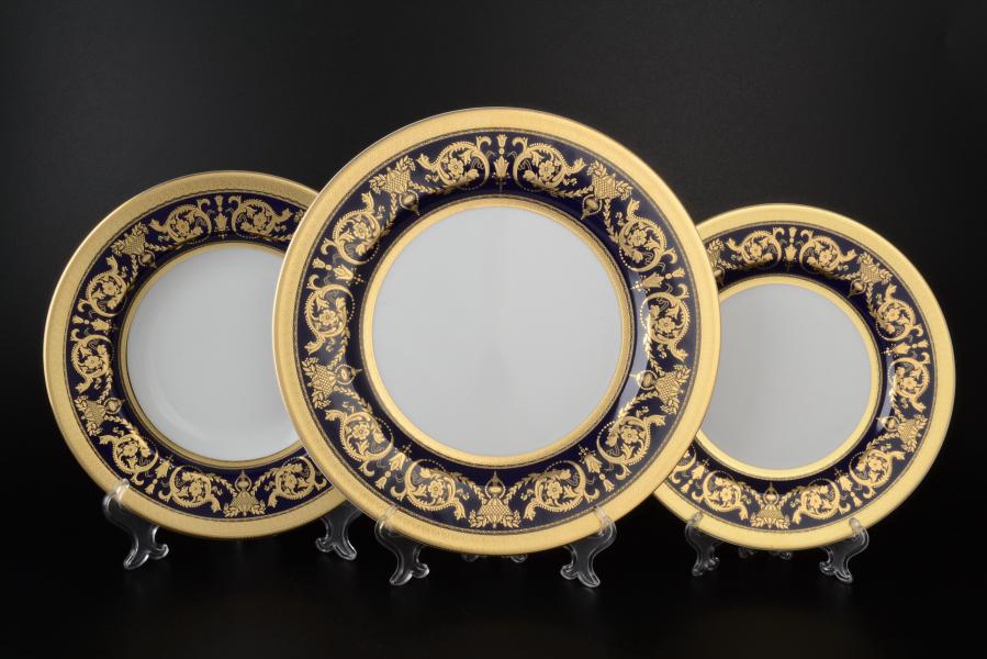Комплект тарелок Falkenporzellan Imperial Cobalt Gold 18 предметов
