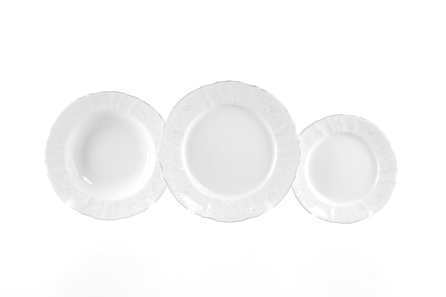 Комплект тарелок Bernadotte Платиновый узор 18 предметов