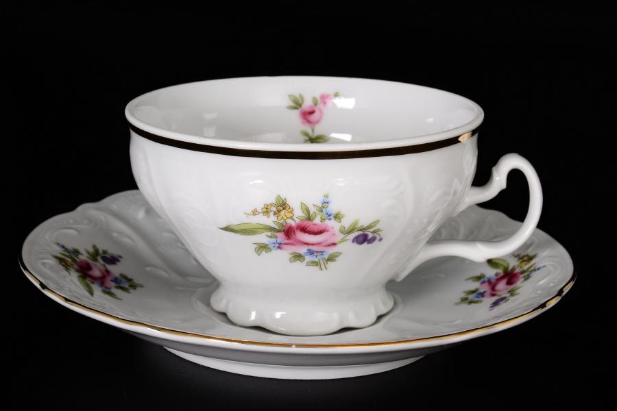 Комплект чайных пар Bernadotte Полевой цветок 220 мл(6 пар)