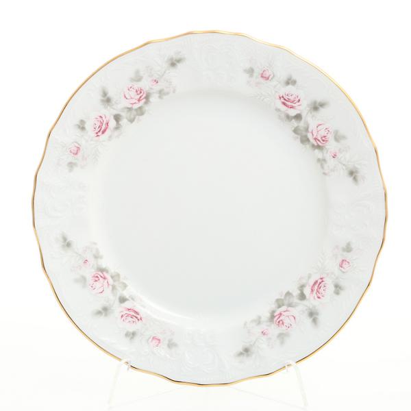 Комплект тарелок Bernadotte Серая роза золото 19 см(6 шт)