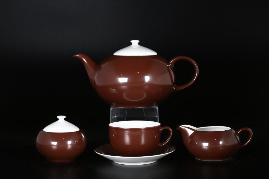 Фарфоровый чайный сервиз на 6 персон 17 предметов