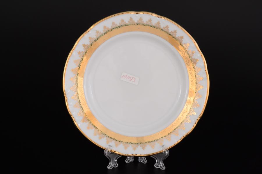 Комплект тарелок Thun Констанция Изумруд Золотой орнамент 19см (6 шт)