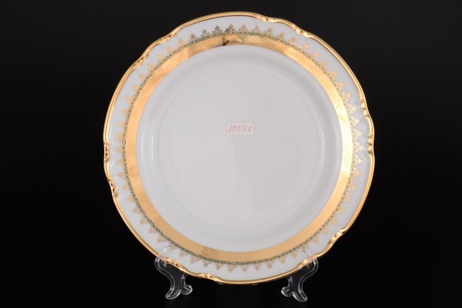 Комплект тарелок Thun Констанция Изумруд Золотой орнамент 24см (6 шт)