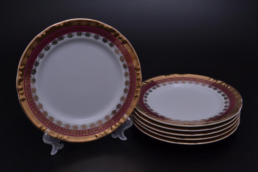 Комплект тарелок 19 см Констанция Рубин Золотой орнамент (6 шт)