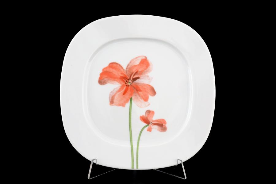 Комплект тарелок 20 см Леон Красные маки (6 шт)