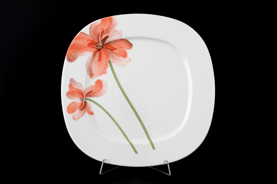Комплект тарелок 27 см Леон Красные маки (6 шт)