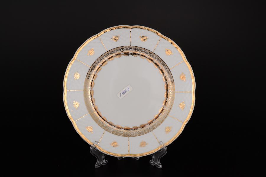 Комплект тарелок Thun Менуэт Золотой орнамент Натали 19см (6 шт)