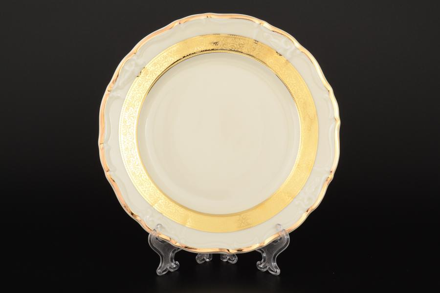 Комплект тарелок Thun Мария Луиза Золотая лента Ivory 19см (6 шт)