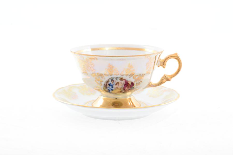 Комплект чайных пар Queen's Crown Корона Мадонна Перламутр 220 мл