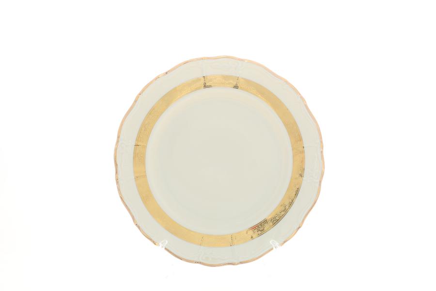 Комплект тарелок Thun Мария Луиза золотая лента Ivory 27 см(6 шт)