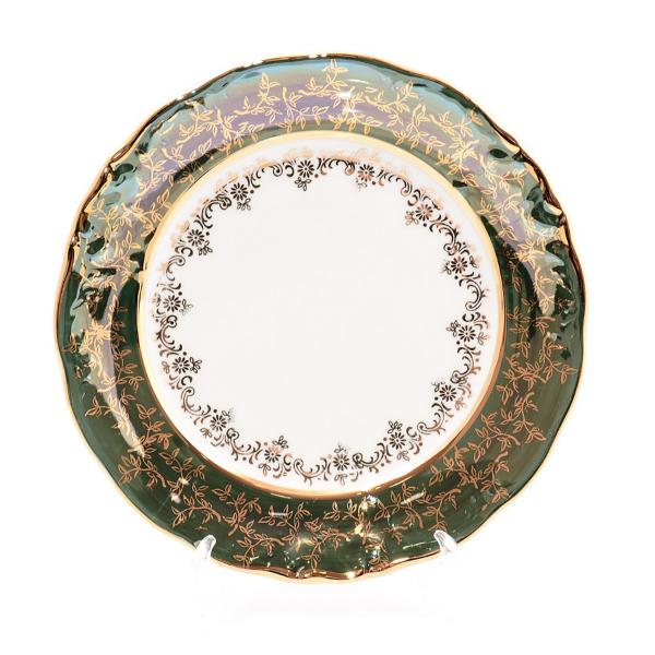 Комплект тарелок Sterne porcelan Зеленый лист 21 см (6 шт)