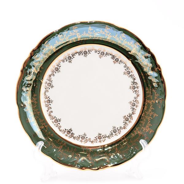Комплект тарелок Sterne porcelan Зеленый лист 25 см (6 шт)