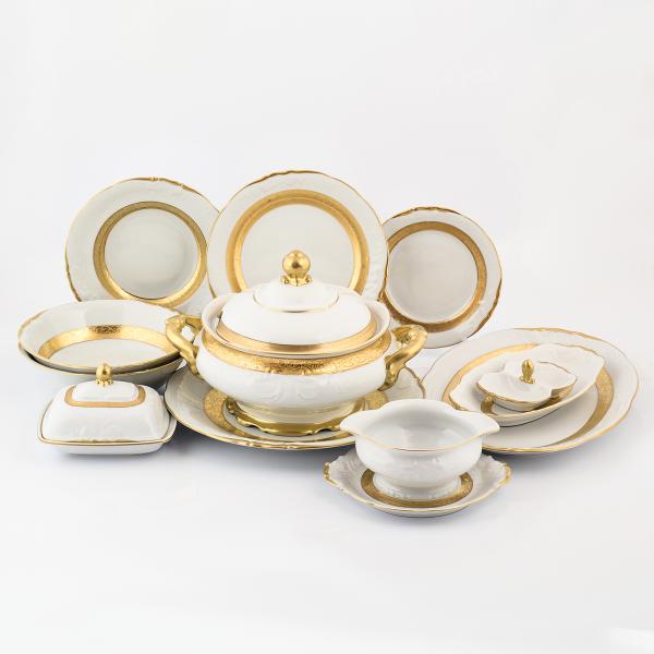 Обеденный сервиз на 6 персон 27 предметов Матовая лента Sterne porcelan