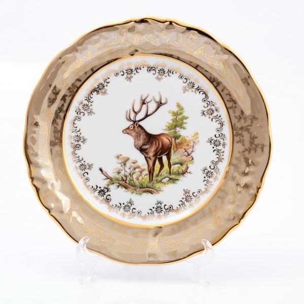 Комплект тарелок Sterne porcelan Охота Бежевая 21 см(6 шт)