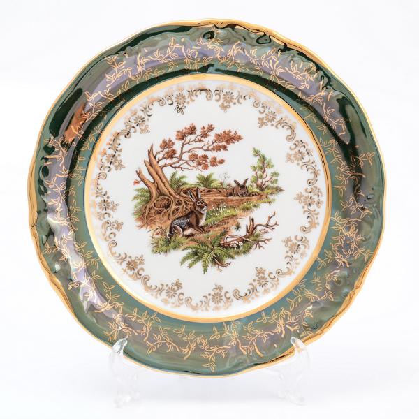 Комплект тарелок Sterne porcelan Охота Зеленая 21 см(6 шт)