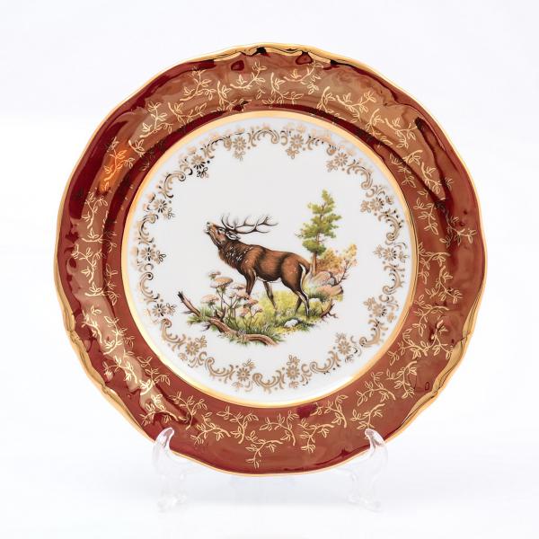 Комплект тарелок 21 см Охота Красная Sterne porcelan (6 шт)