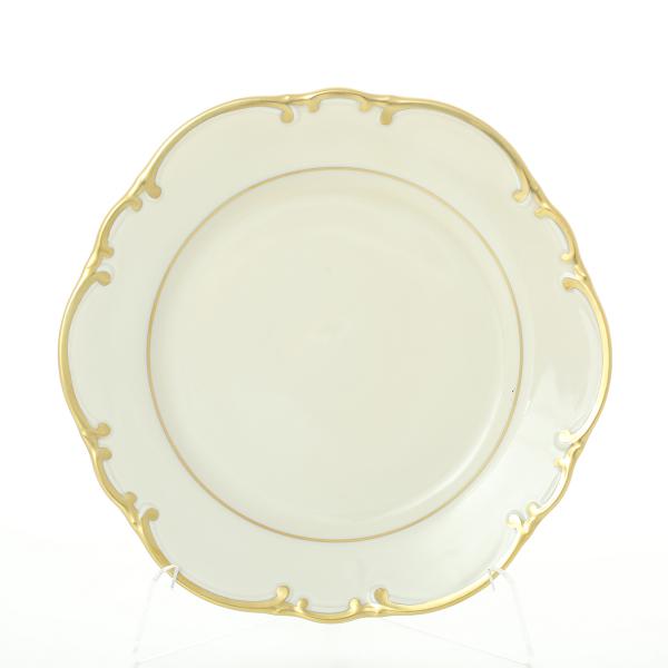 Комплект тарелок Leander Антония Отводка золото слоновая кость 21см(6 шт)