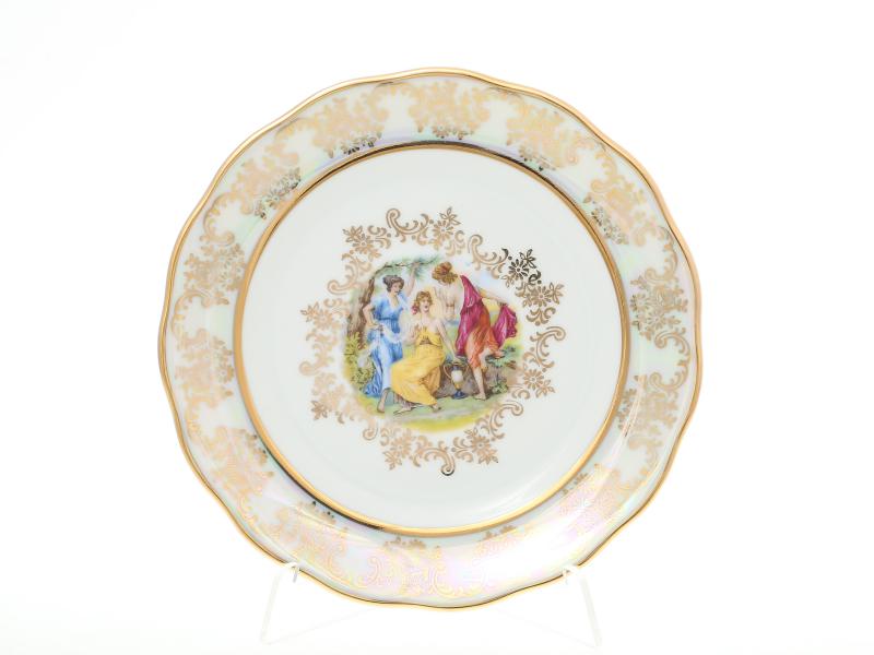 Комплект тарелок Queen's Crown Корона Мадонна перламутр 17 см(6 шт)