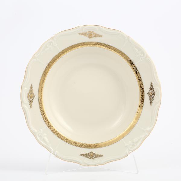 Комплект глубоких тарелок из фарфора Thun Мария Луиза Ivory 23см(6 шт)