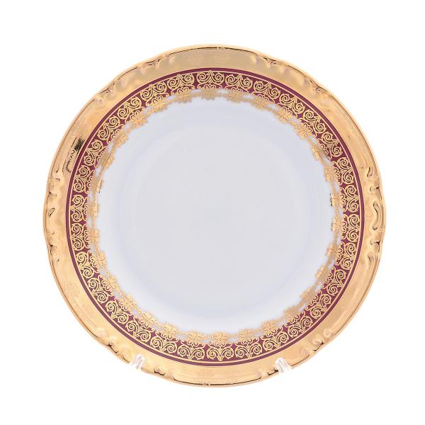 Комплект тарелок Thun Констанция Рубин Золотой орнамент 17см(6 шт)