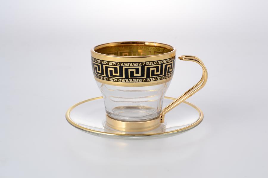 Фарфоровый Комплект кофейных пар Art Decor Versac Gold Black