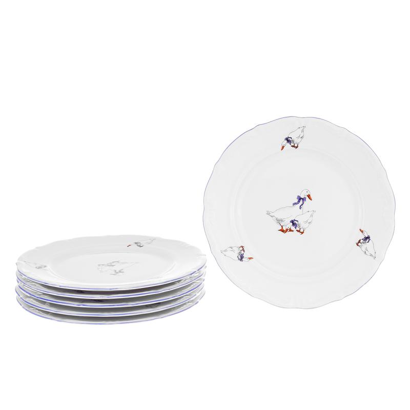 Набор плоских тарелок Repast 21см Гуси (6 шт)